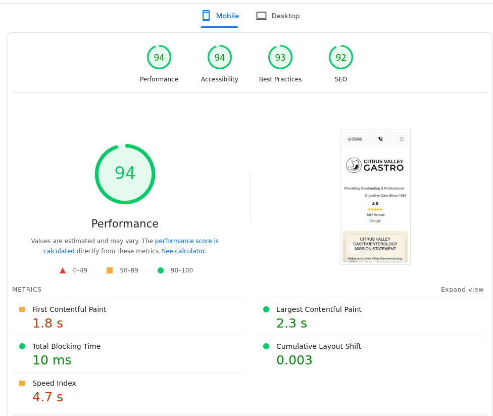 Performance Improvements After