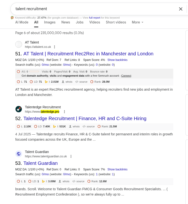 Search Apperance