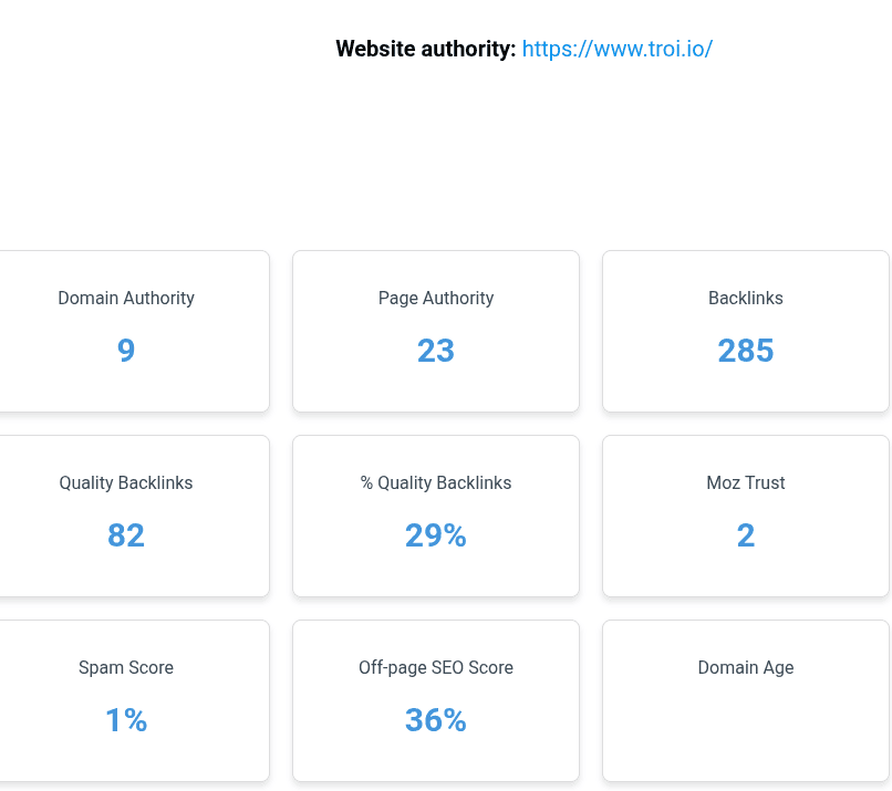 Domain & Page Authority after